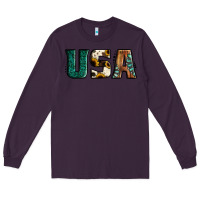 Plum usa basic bold font western Long Sleeve Tee - Jasminsmagicworld