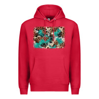 Cardinal Cowhide Turquoise Glitter Premium Hoodie - FaDigitalArtStudio
