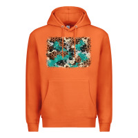Carrot Cowhide Turquoise Glitter Premium Hoodie - FaDigitalArtStudio