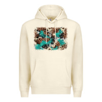 Sandshell Cowhide Turquoise Glitter Premium Hoodie - FaDigitalArtStudio