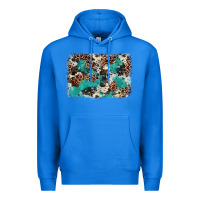 True Royal Cowhide Turquoise Glitter Premium Hoodie - FaDigitalArtStudio