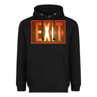 Black exit sign   hippie Heavyweight Hoodie - lanVoArt