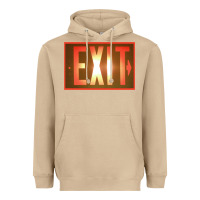 Mushroom exit sign   hippie Heavyweight Hoodie - lanVoArt