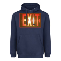 Navy exit sign   hippie Heavyweight Hoodie - lanVoArt