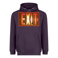 Plum exit sign   hippie Heavyweight Hoodie - lanVoArt