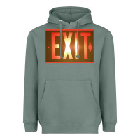 Sage exit sign   hippie Heavyweight Hoodie - lanVoArt