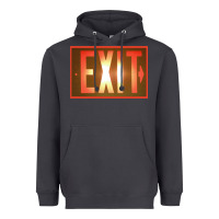 Smoke exit sign   hippie Heavyweight Hoodie - lanVoArt
