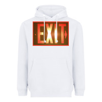 White exit sign   hippie Heavyweight Hoodie - lanVoArt