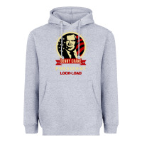 Heather Grey dennycranedennycranethepresidentlocknload   music Heavyweight Hoodie - lanVoArt