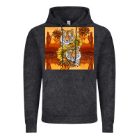 Vintage Black tigers with scratches Vintage Hoodie - TumblerDesignByShophia