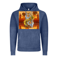 Vintage Denim tigers with scratches Vintage Hoodie - TumblerDesignByShophia