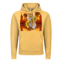 Vintage Mustard tigers with scratches Vintage Hoodie - TumblerDesignByShophia