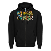Black happy camper Zipper Hoodie - CowhideDigitalArt