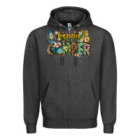 Charcoal Heather happy camper Zipper Hoodie - CowhideDigitalArt