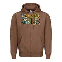 Chestnut happy camper Zipper Hoodie - CowhideDigitalArt