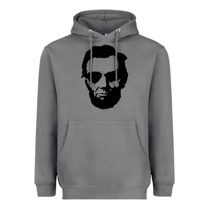 Cool Abe Lincoln With Aviator Sunglasses Black Heavyweight Hoodie by lanVoArt | Teevron