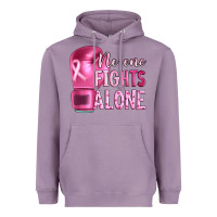 Lavender Breast cancer no one fights alone boxing Heavyweight Hoodie - Artiststas