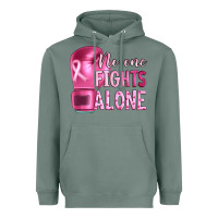 Sage Breast cancer no one fights alone boxing Heavyweight Hoodie - Artiststas