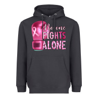 Smoke Breast cancer no one fights alone boxing Heavyweight Hoodie - Artiststas