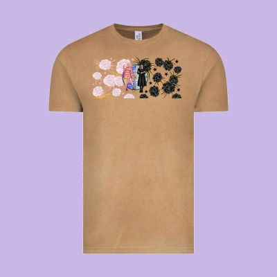 Gothic Girl And Colorful Girl Best Friends With Vintage Tee Designed By Tumblerdesignbyshophia