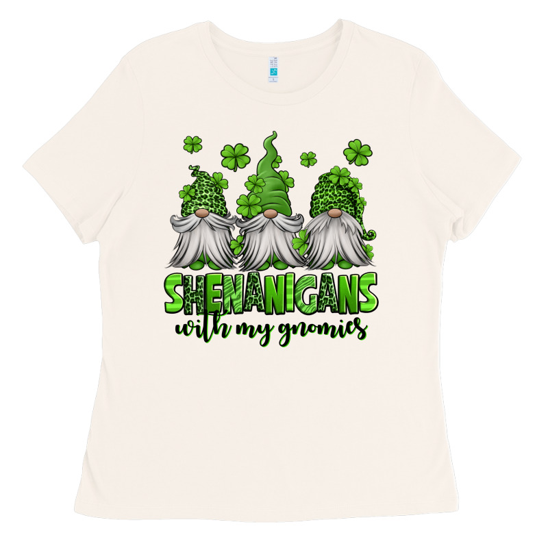 Shenanigans With My Gnomies St Patricks Day Gnomes Ladies Tee by Jasminsmagicworld | Teevron
