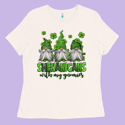 Shenanigans With My Gnomies St Patricks Day Gnomes Ladies Tee Designed By Jasminsmagicworld