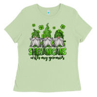 Matcha shenanigans with my gnomies st patricks day gnomes Ladies Tee - Jasminsmagicworld