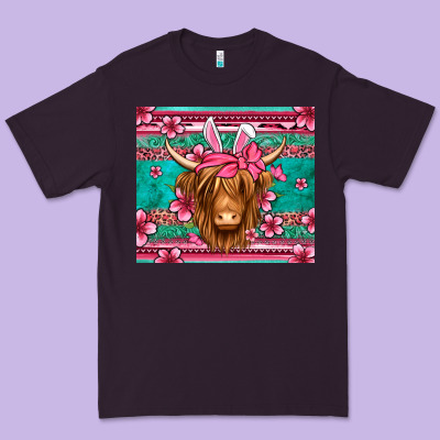 Easter Longhaired Cow Premium Tee Designed By Jasminsmagicworld