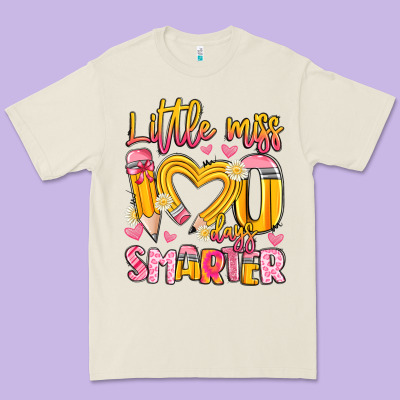 Little Miss 100 Days Smarter Premium Tee Designed By Artiststas