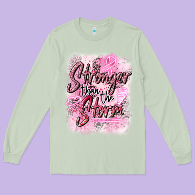 Stronger Than The Storm Long Sleeve Tee Designed By Cowgirlartshop