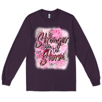 Plum stronger than the storm Long Sleeve Tee - CowGirlArtShop