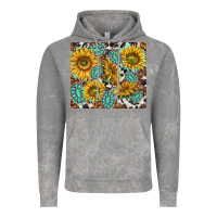 Cloud Rock turquoise sunflowers with gemstones Vintage Hoodie - TumblerDesignByShophia