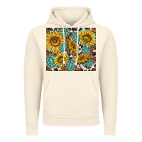 Vintage Artic turquoise sunflowers with gemstones Vintage Hoodie - TumblerDesignByShophia