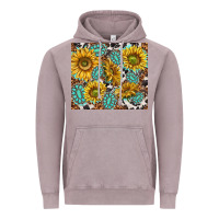 Vintage Zinc turquoise sunflowers with gemstones Vintage Hoodie - TumblerDesignByShophia