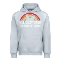 Heather Grey I'll Just Have The Chicken Tenders Urban Hoodie - lanVoArt