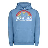 Pigment Pebble Blue I'll Just Have The Chicken Tenders Urban Hoodie - lanVoArt