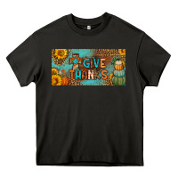 Asphalt give thanks license plate Heavy Core Tee - BundleAndBundleShop
