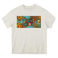Give Thanks License Plate Heavy Core Tee | Teevron
