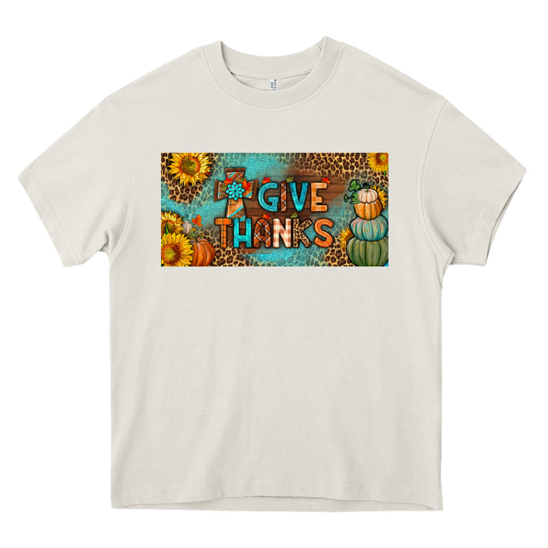 Give Thanks License Plate Heavy Core Tee by BundleAndBundleShop | Teevron