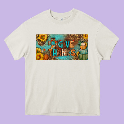 Give Thanks License Plate Heavy Core Tee Designed By Bundleandbundleshop