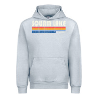 Heather Grey Vintage 70S 80S Style Squam Lake Nh Urban Hoodie - lanVoArt