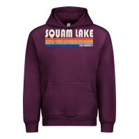 Mauve Wine Vintage 70S 80S Style Squam Lake Nh Urban Hoodie - lanVoArt