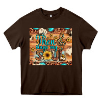 Chocolate Brown then sings my soul treble clef Heavy Core Tee - JahusDesignShop