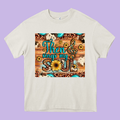 Then Sings My Soul Treble Clef Heavy Core Tee Designed By Jahusdesignshop