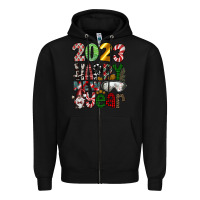 Black 2023 Happy New Year Zipper Hoodie - CowhideDigitalArt
