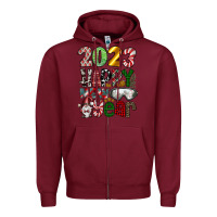 Burgundy 2023 Happy New Year Zipper Hoodie - CowhideDigitalArt