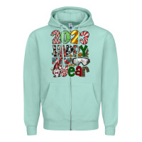 Seafoam 2023 Happy New Year Zipper Hoodie - CowhideDigitalArt