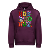 Mauve Wine ho ho ho stitch Urban Hoodie - AdoDesignShop