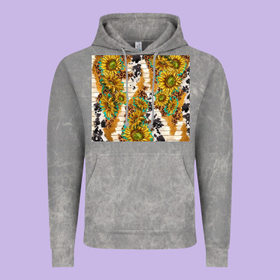 Sunflowers With Patterns Vintage Hoodie Designed By Tumblerdesignbyshophia