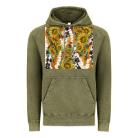 Vintage Olive sunflowers with patterns Vintage Hoodie - TumblerDesignByShophia
